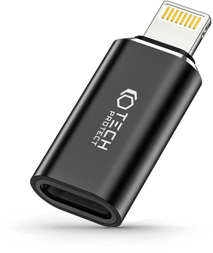 Tech-Protect Lightning til USB-C Adapter - Sort