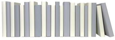 Booth & Williams Decorative Books - Light Mist Paper Wrapped Books - Grey and Yellow Books By The Foot