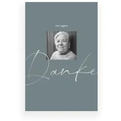 Dankeskarte Trauer: Abschied mit Foto in Grau