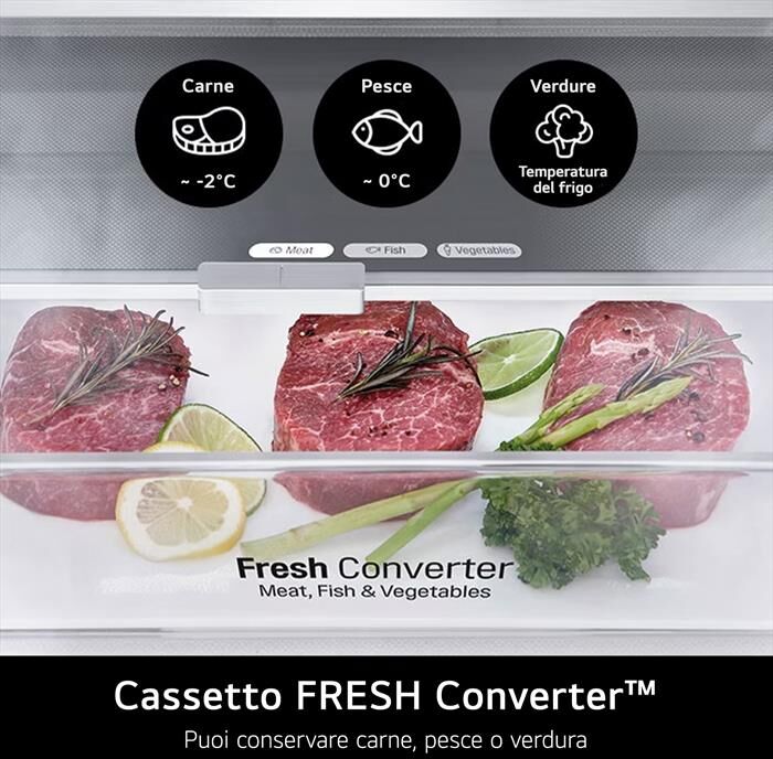 LG Frigorifero Combinato Gbv5240dpy Classe D 387l-argento