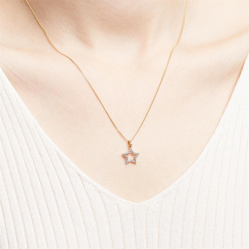 Unique Goldkette mit feinem Anhänger Gelbgold gold