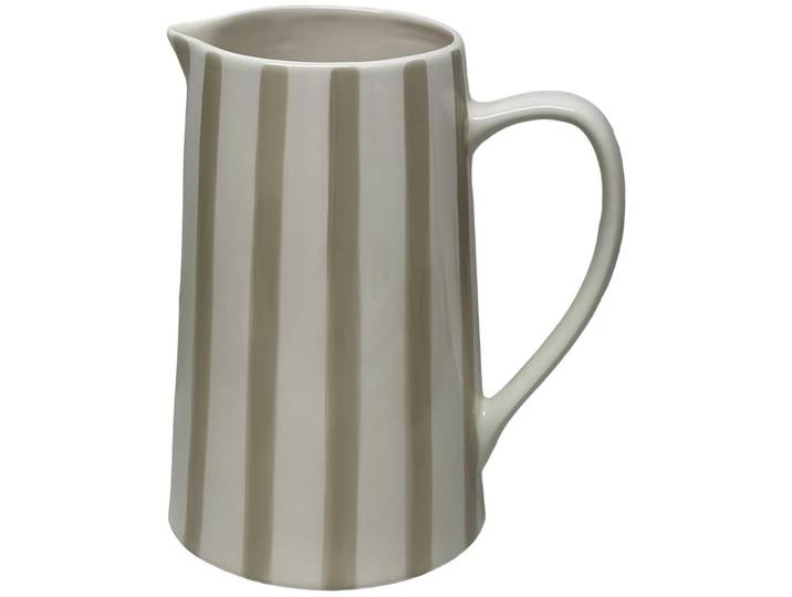Krug Stripes taupe Keramik B 18 cm H 21.5 cm 2 l