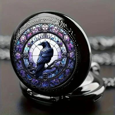 Uplift Picks Colorful Pocket Watch Retro Quartz Flip Necklace Vintage Style Pendant Watch 03