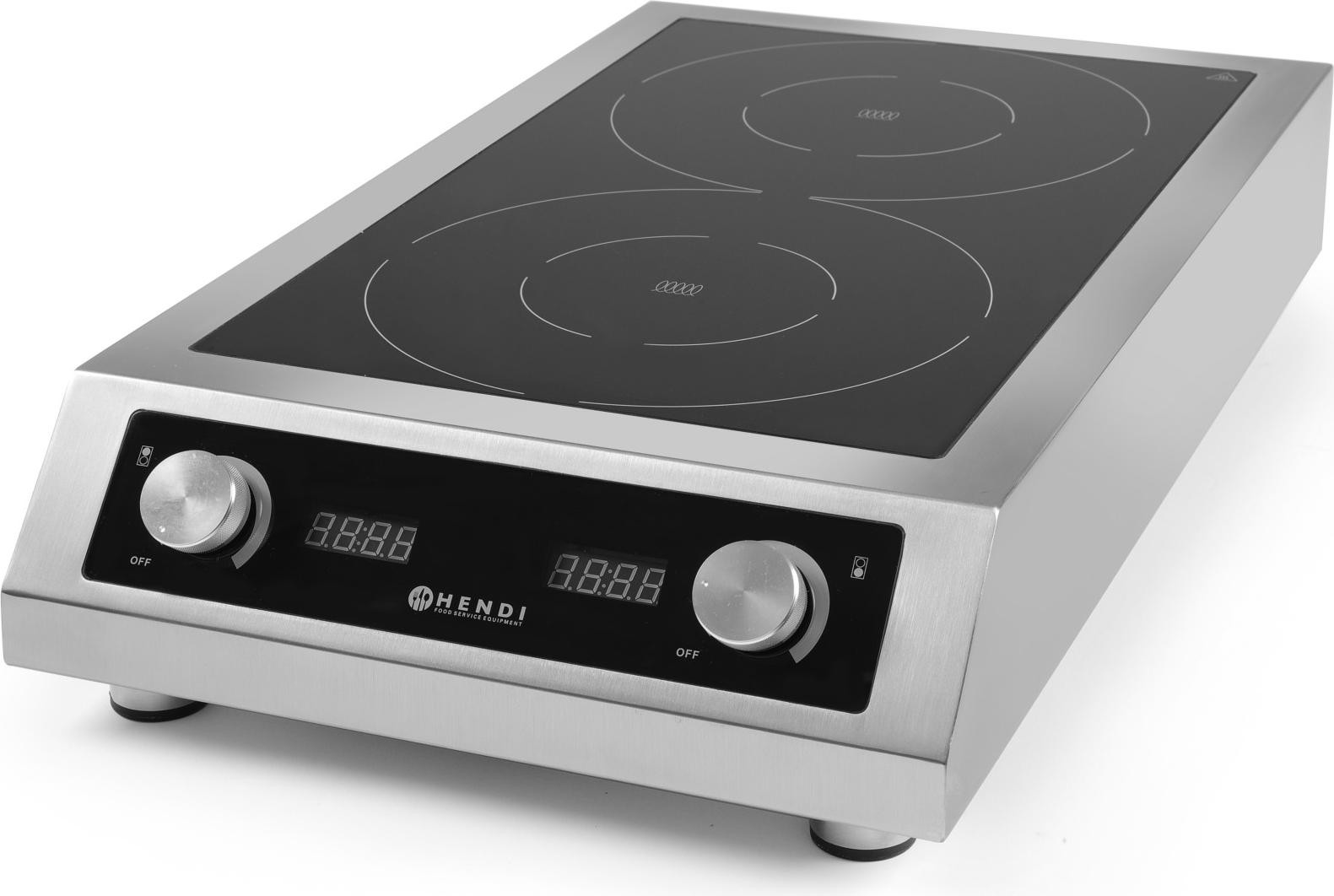 HENDI inductiekookplaat met 2 zones van 3500W en 400W
