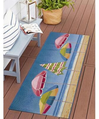 Lush Decor Esencia Beach Umbrella Indoor/Outdoor Mat