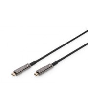 DIGITUS USB-C AOC AV-Anschlussk. 10m 4K Hybrid Glasfaser Digital/Daten Video/Analog LWL (AK-330160-100-S)
