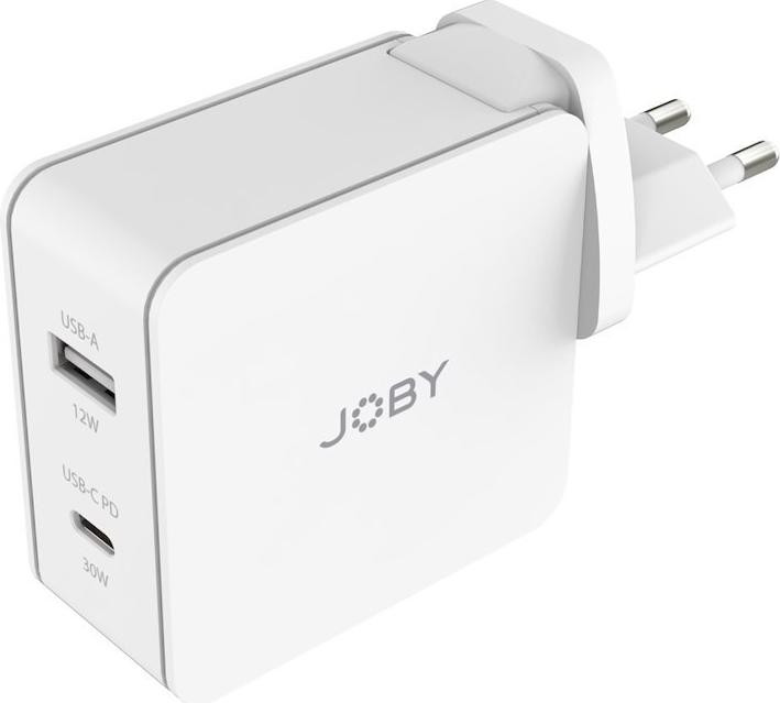 Joby Wandlader 42W met dubbele uitgang, wit