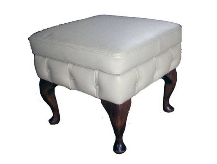 Xlmoebel Polsterhocker Chesterfield Hocker Beistellhocker Ottomane aus Leder und Stoff (Chesterfield Hocker), Made in Europa
