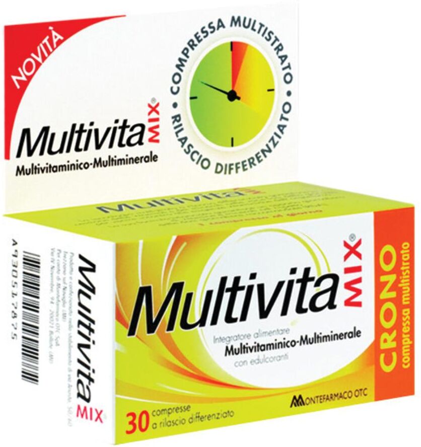 MONTEFARMACO OTC SpA MultivitaMix Crono Integratore Alimentare Multivitaminico 30 Compresse RD