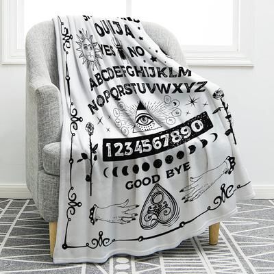 Shop Station Ouija Board Blanket Soft Gothic Throw Blanket For Witchy Home Decor & Halloween Comfort e 27.56 39.37 In