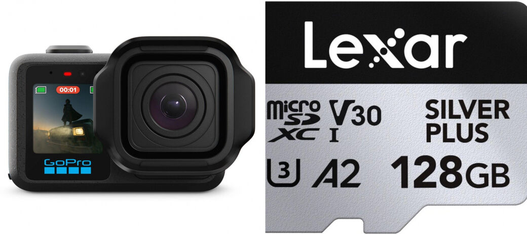 GoPro MISSION 1 + Lexar microSDXC Silver Plus 128GB UHS-I V30