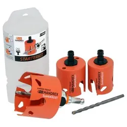 Mandrex MXqs Mehrzweck Lochsägen SuperXCut Set Ø 60 - 82 mm | 4-teilig
