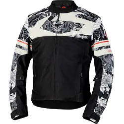 IXS Rapid-STX 2.1 Graphic, Textiljacke wasserdicht - Schwarz/Grau/Hellgrau - S