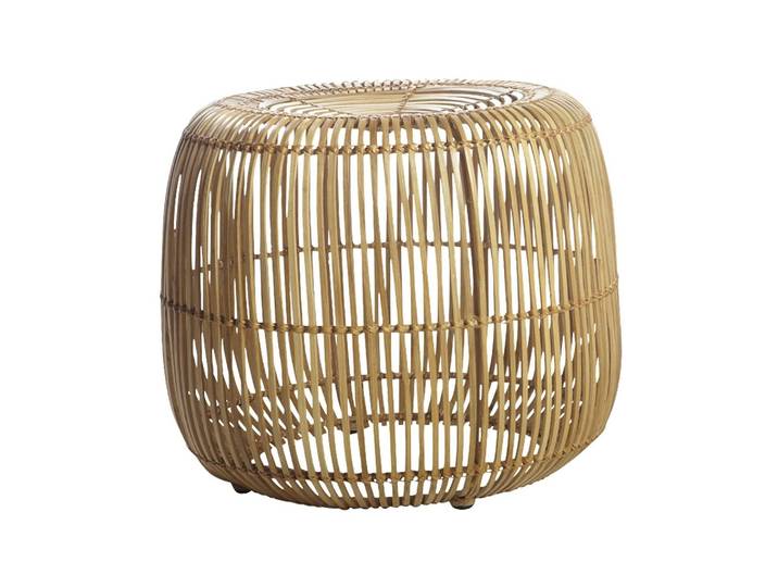 Tabouret en rotin beige, rond, uni, style Modern - House Doctor,