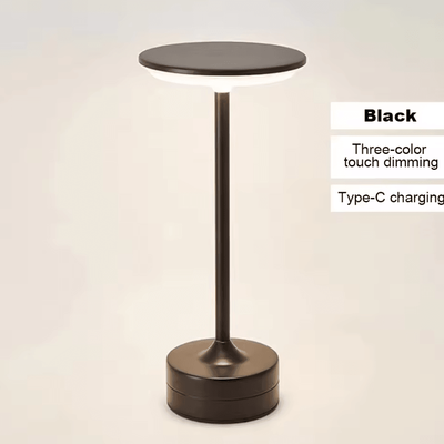 Inspire Curations USB Rechargeable Touch Sensor LED Table Lamp With Stepless Dimming For Bedroom & Reading gunmetal