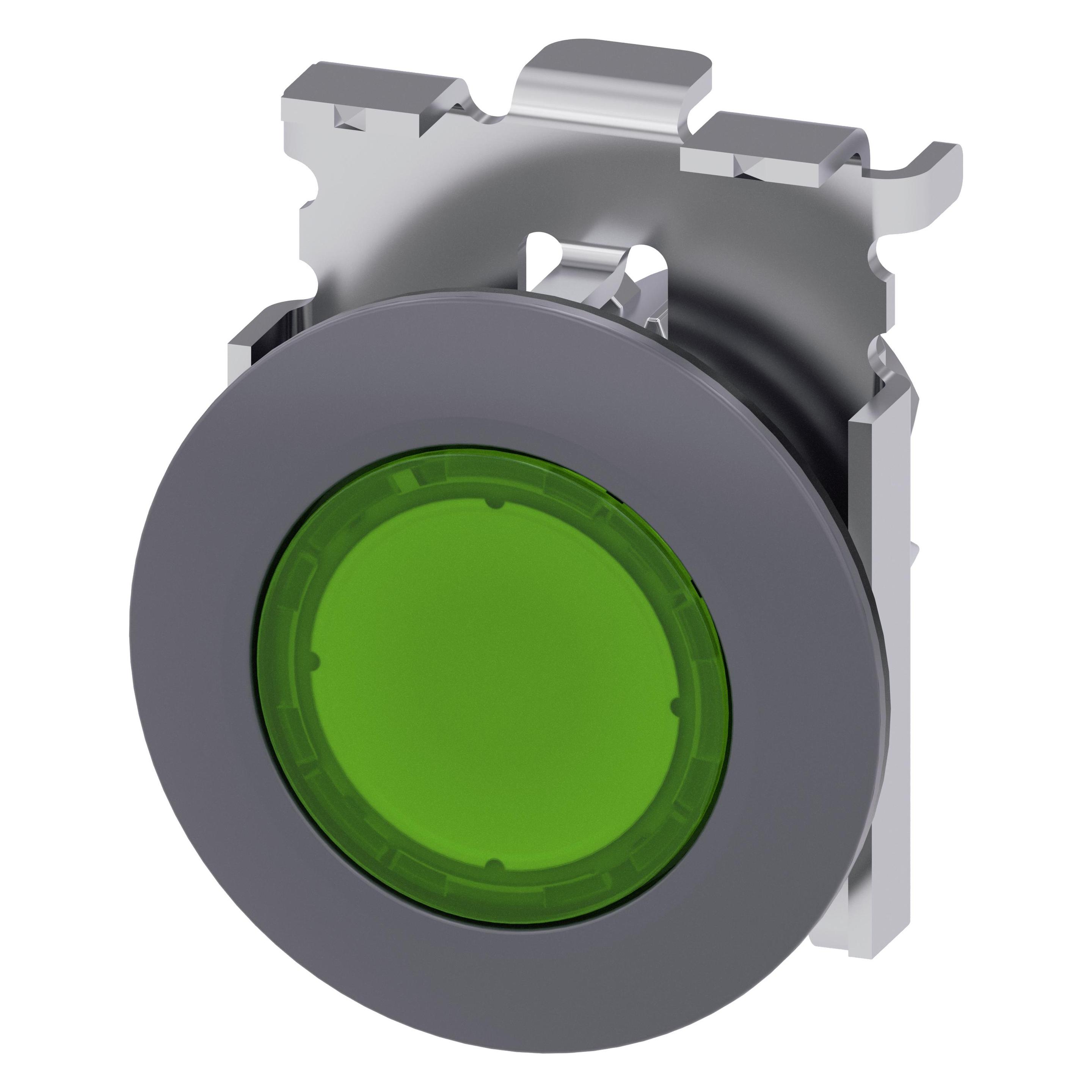 Siemens Ill pushbutton 30mm green (3SU1061-0JB40-0AA0)