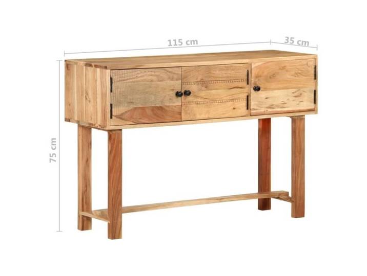 Buffet bas - VINGVO - Bois d'acacia massif - 3 portes - Style scandinave moderne