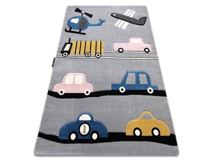 Tapis enfant - Dywany Łuszczów - PETIT JOUETS VOITURES gris - 180x270 cm - Synthétique - Hauteur de fil 13mm