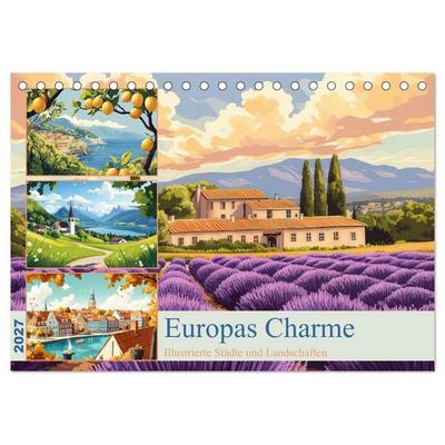 Europas Charme (Tischkalender 2027 DIN A5 quer), CALVENDO Monatskalender