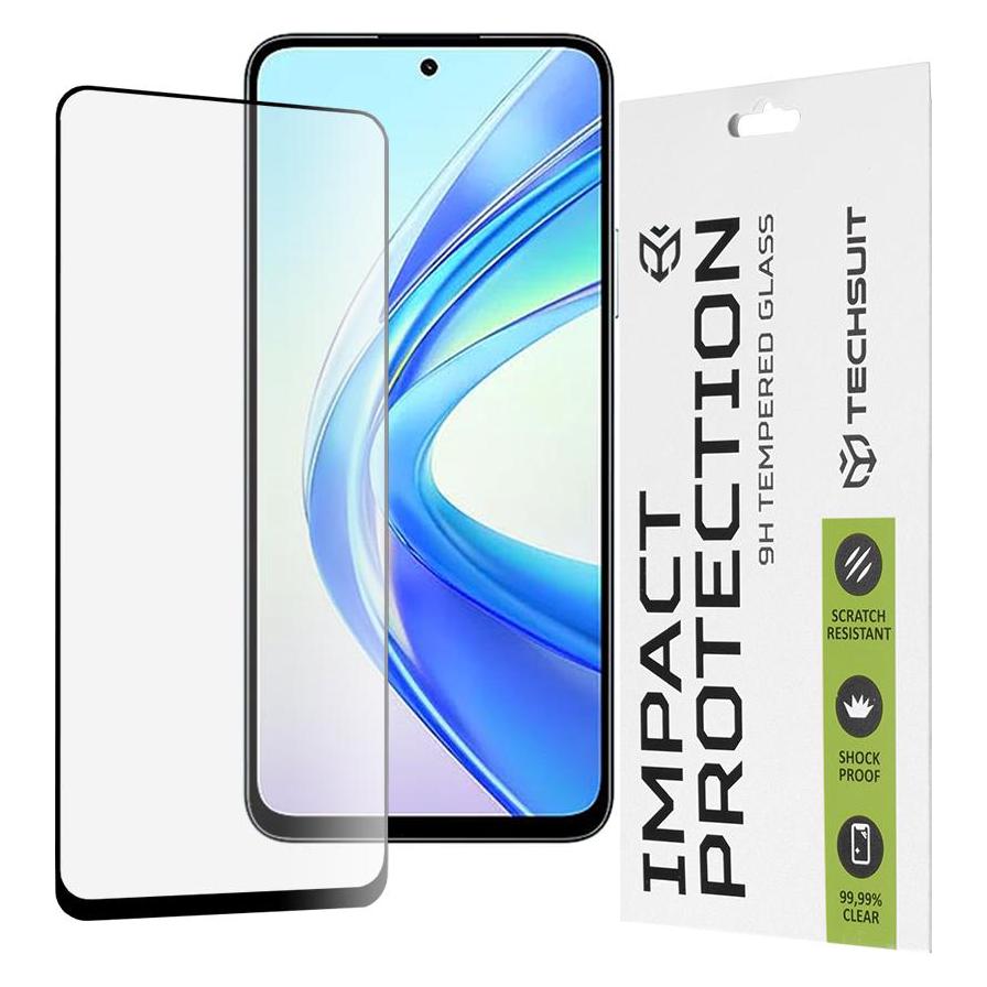 Techsuit - 111D Full Cover / Full Glue Glass - Honor X7b / X7b 5G / 90 SMART - Black (Honor 90 Smart, Honor X7) (56344223)