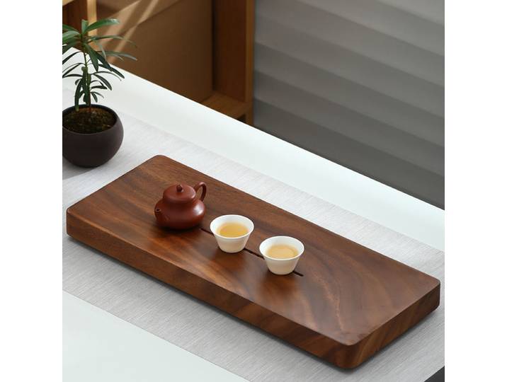 Plateau à thé en noyer de haute qualité, service à thé, Table à bulles sèches, petit plateau de stockage d'eau pour cérémonie de thé élégante et cadeaux d'affaires