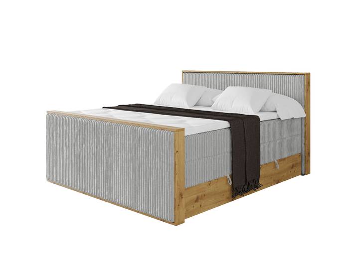 Boxspringbett LOLLI9-Z-KING 160x200 cm Grau - Tilia 86
