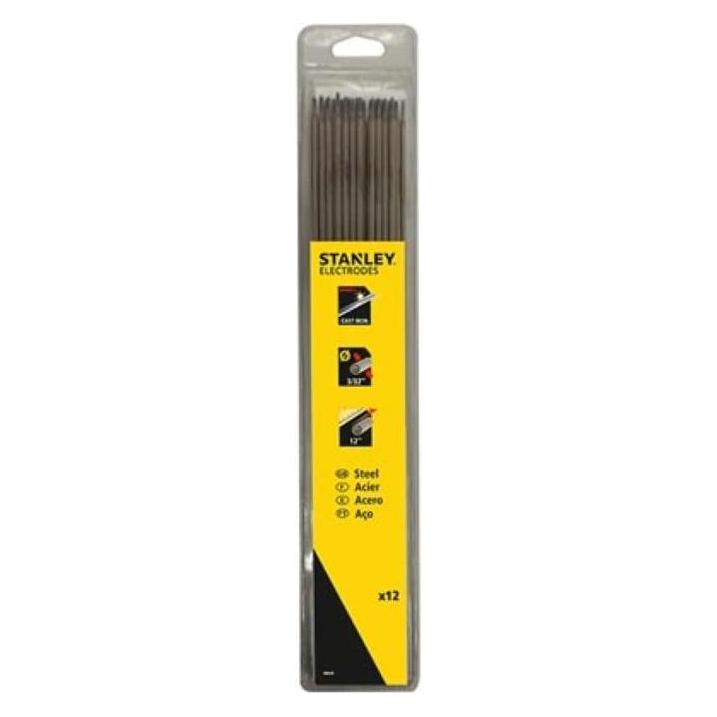 Stanley Edelstahlelektroden A5.15 Ø2.5 x 300 mm, Ideal für alle Schweisspositionen, 12 Stück (STW90028)