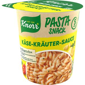 Knorr Fertiggericht Pasta Snack, Käse-Kräuter-Sauce, je 59g, 8 Stück