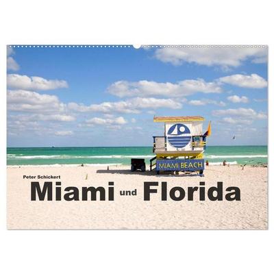 Miami und Florida (Wandkalender 2027 DIN A2 quer), CALVENDO Monatskalender