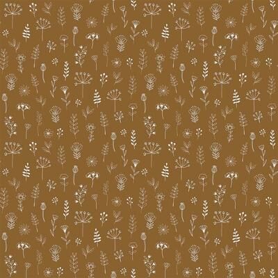 Chesapeake Tatula Chestnut Floral Wallpaper - 20.9 x 396 x 0.025