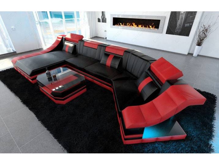 Leder Couch Turino C-Form