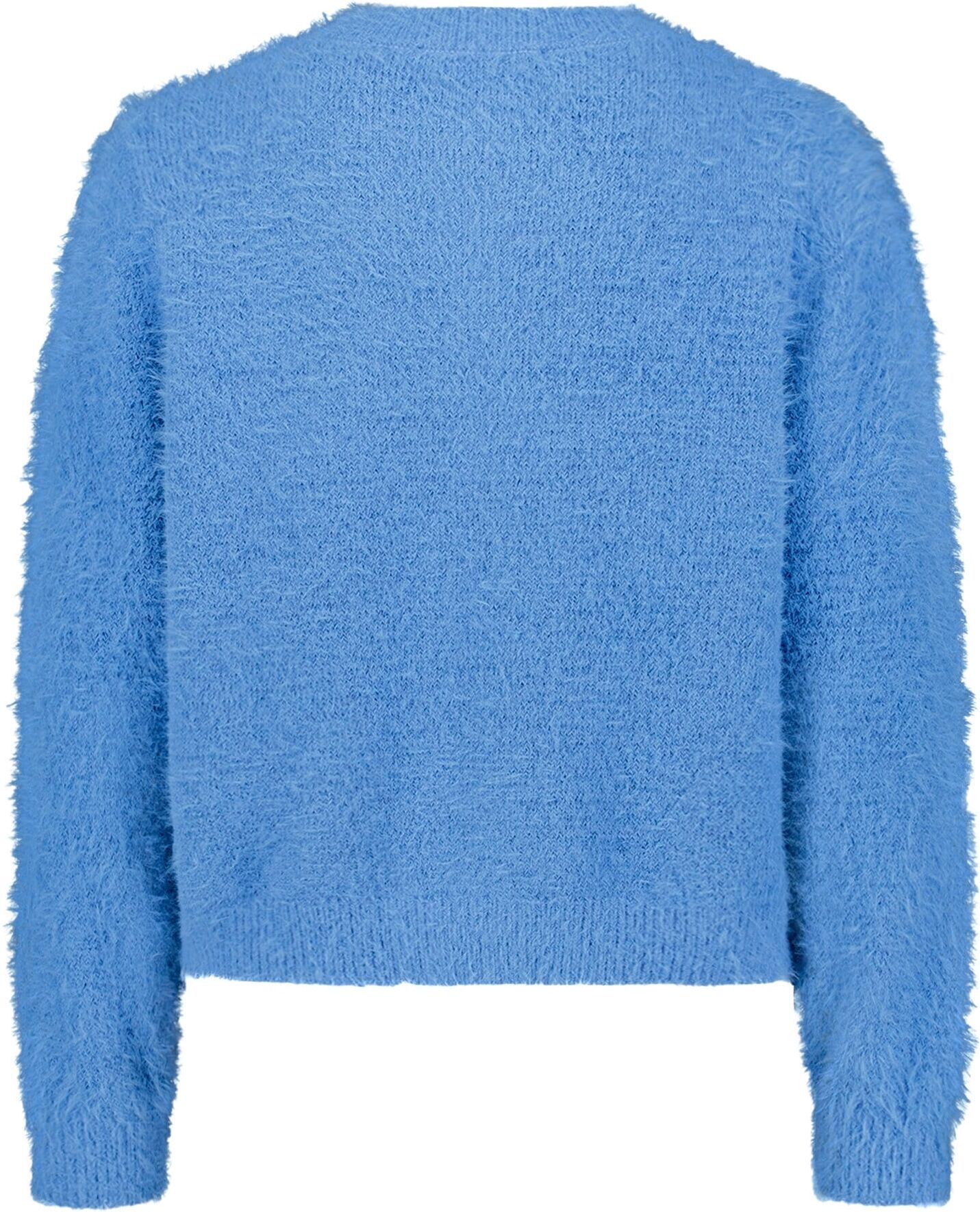 Cardigan BETTY & CO "Strick-Cardigan mit Effektgarn", Damen, Gr. 46, azurine, Strickjacken Cardigan