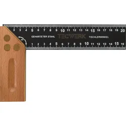 Schreinerwinkel Schenkel-L.400mm m.Gehrung Kurzer Schenkel 200mm TECWERK