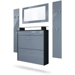 GARDEROBE Malea Front in Grau Hochglanz