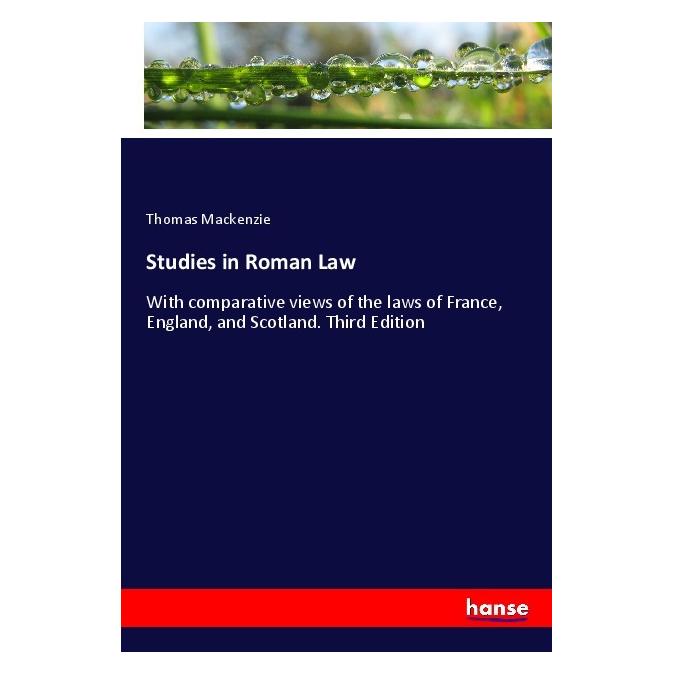 Hansebooks Studies in Roman Law (Englisch, Softcover, Thomas Mackenzie) (56004365)