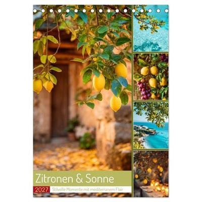 Zitronen & Sonne (Tischkalender 2027 DIN A5 hoch), CALVENDO Monatskalender