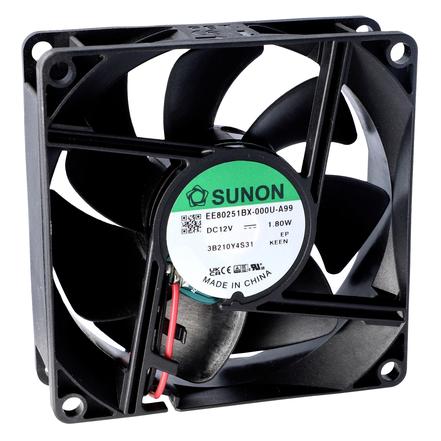 Sunon Lüfter 12V 80x25 K 56m³/h 28dBA (80 mm, 1x) (EF80251B3-1000U-A99)