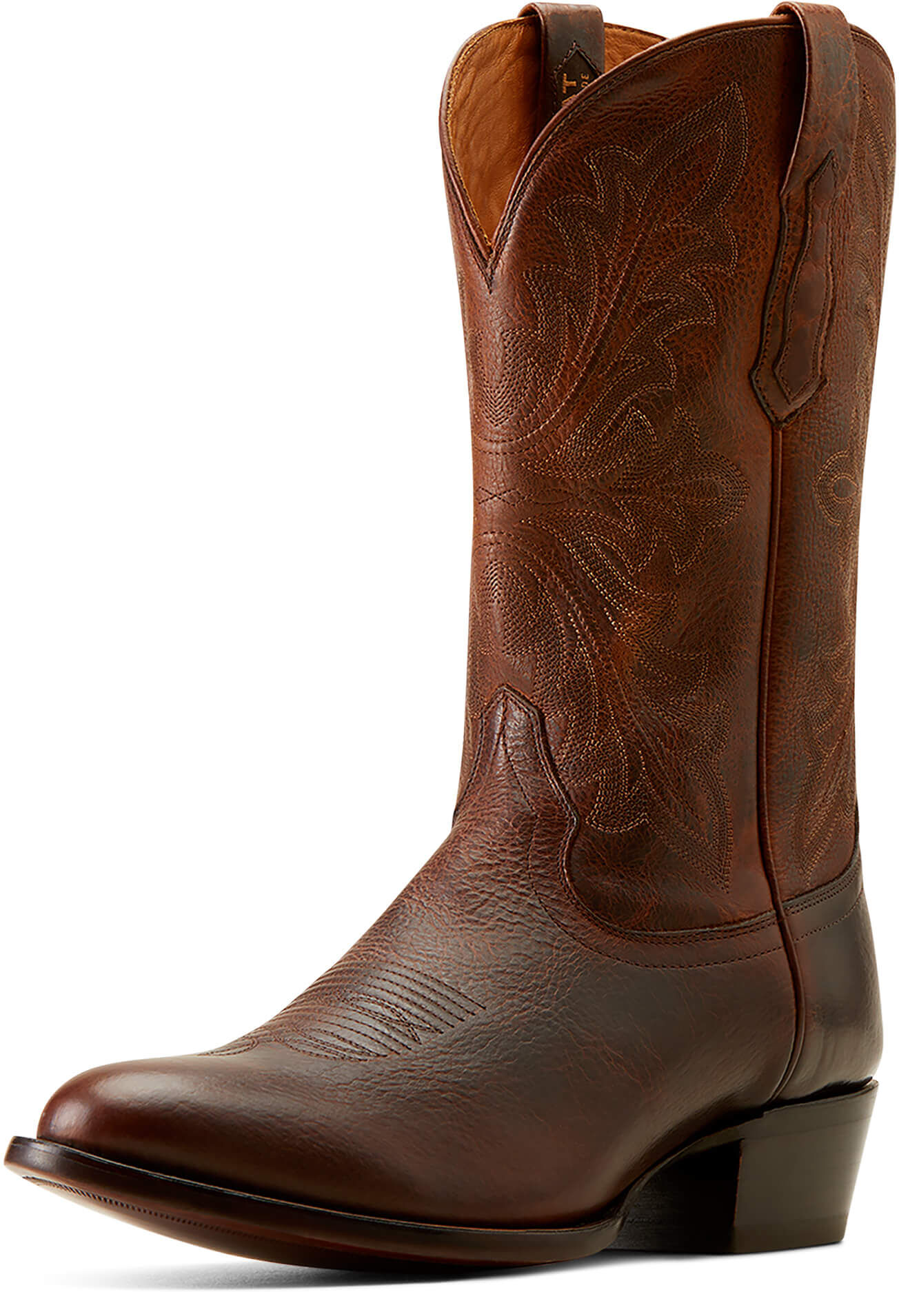 Men's Bench Made James Cowboy Boots in Saddle Brown Bison Leather, Size: 7 D / Medium by Ariat
