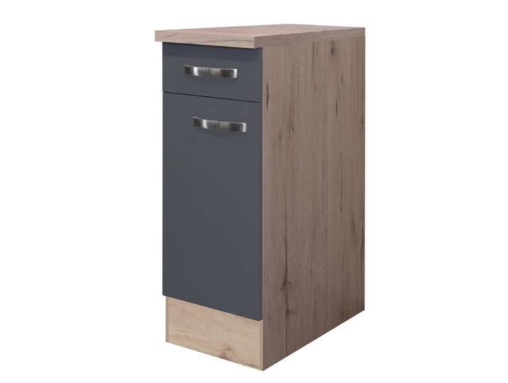 Unterschrank 30cm Grau/Basalt