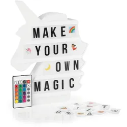 EASYmaxx LED-Leuchtkasten Einhorn - 173 Buchstaben & 150 Moodjis