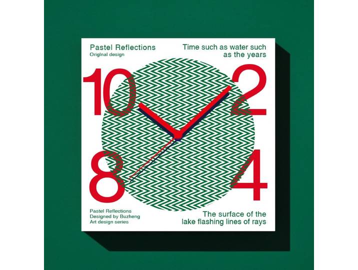 Horloge murale carrée ultra-fine, design créatif Pop Art, silencieuse, pour salon, chambre, bureau, studio, un cadeau parfait