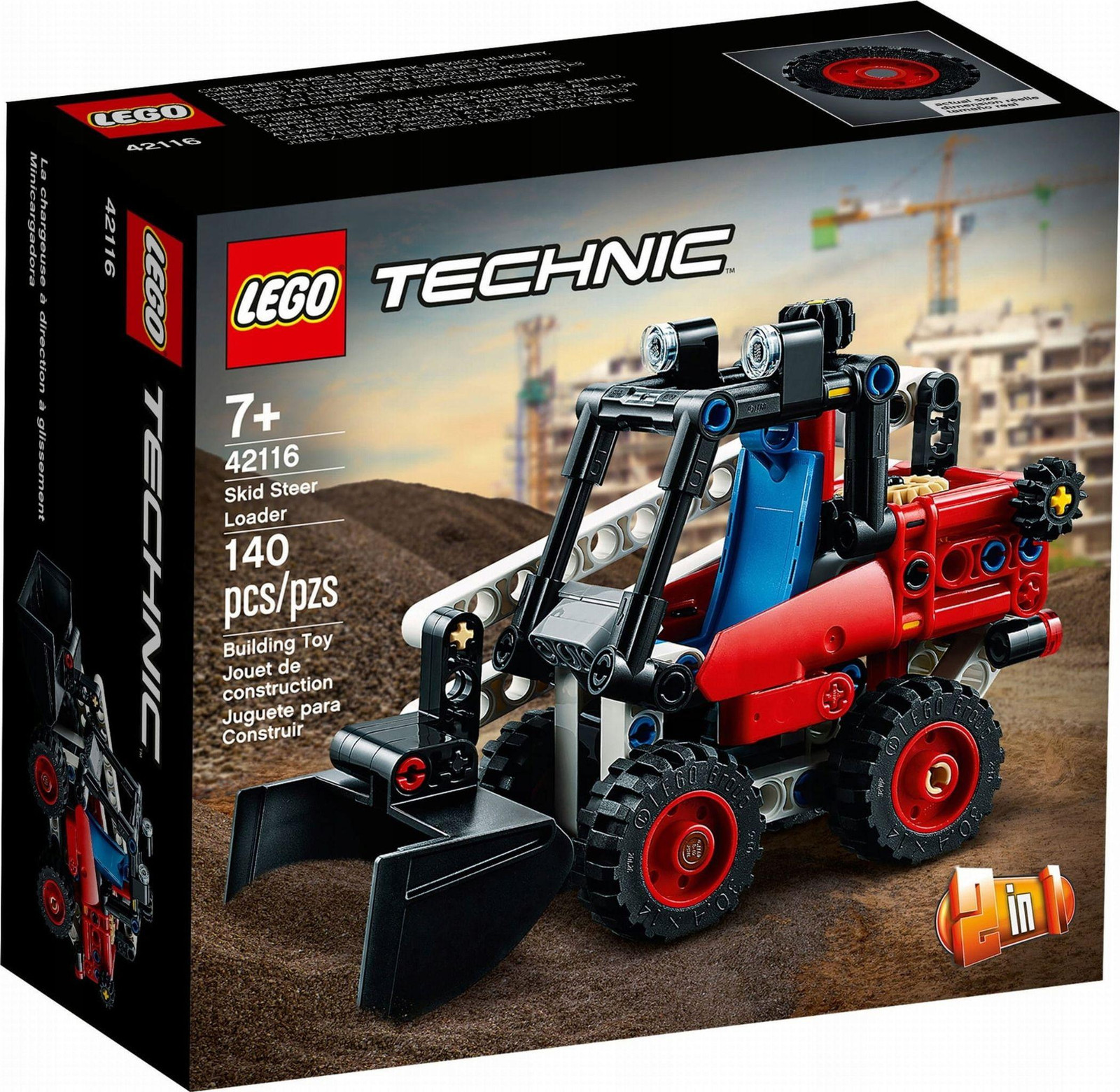 LEGO Technic 42116 Compactlader en Hot Rod 2-in-1 Bouwset