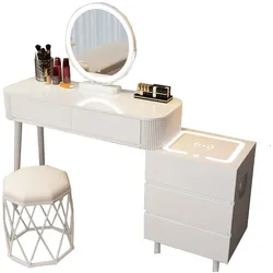 LED-Schminktisch Eliza – Weiß – 100 cm Tischplatte