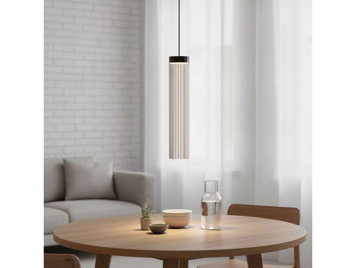 Design hanglamp Brielle antraciet met mokka glas Lyora - 120900