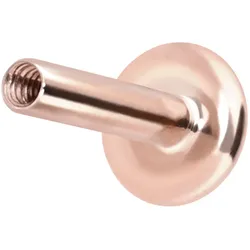 14 Karat Gold Labret mit Innengewinde ohne Aufsatz
