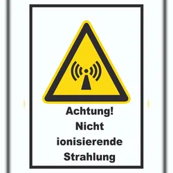 HB-Druck Achtung Nicht ionisierende Strahlung A0 (841x1189mm) Schild