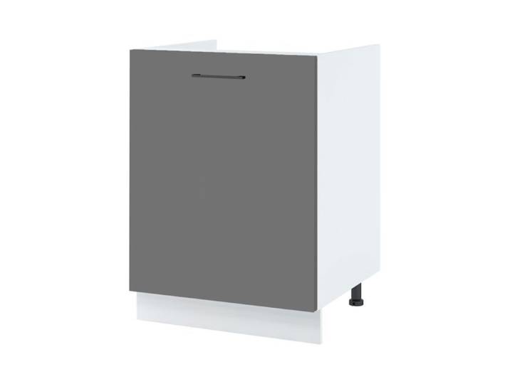 Meuble sous-évier Lovia Gris Mat 1 porte L 60 cm - Cuisineandcie