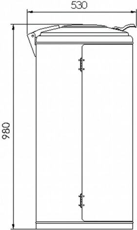 Abfallsammler - 120 l - Freistehend - Müllsammler - kobaltblau