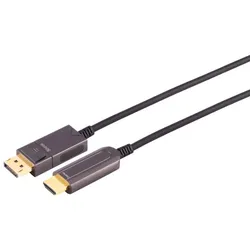 Opt. DisplayPort Adapterkabel, HDMI-A, 4K60, 10m