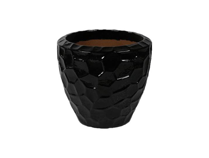 Hochwertiger In-/Outdoor Blumentopf „Cascara Couple“ Keramik Schwarz Baq Design